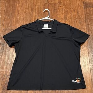 XXL FEDEX WOMEN’S BLACK POLO TOP